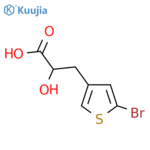 3-(5-bromothiophen-3-yl)-2-hydroxypropanoic acid structure