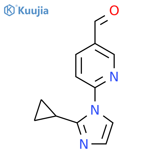 6-(2-cyclopropyl-1H-imidazol-1-yl)pyridine-3-carbaldehyde structure