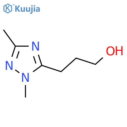 3-(dimethyl-1H-1,2,4-triazol-5-yl)propan-1-ol structure