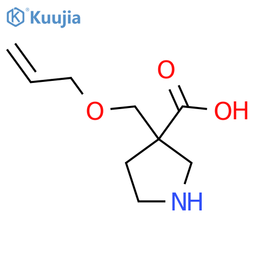 3-(prop-2-en-1-yloxy)methylpyrrolidine-3-carboxylic acid structure