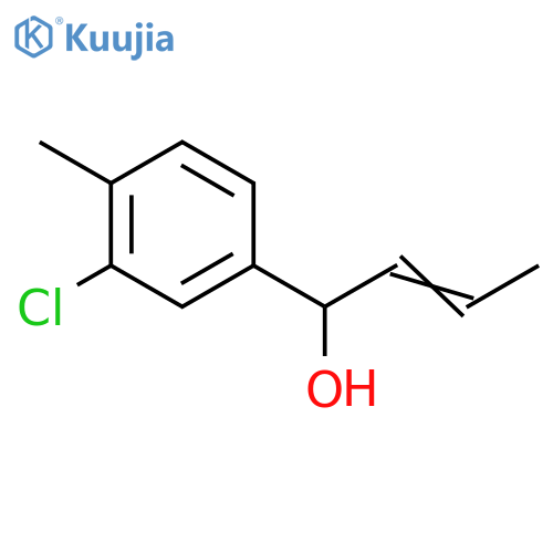 (E)-1-(3-chloro-4-methylphenyl)but-2-en-1-ol structure