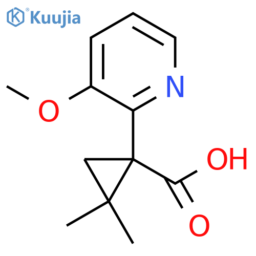 1-(3-methoxypyridin-2-yl)-2,2-dimethylcyclopropane-1-carboxylic acid structure