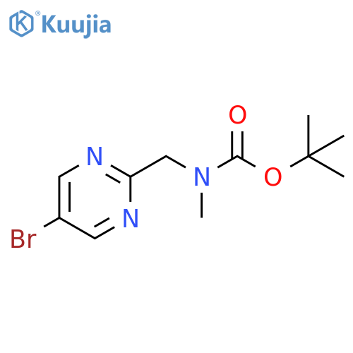 tert-butyl N-[(5-bromopyrimidin-2-yl)methyl]-N-methylcarbamate structure