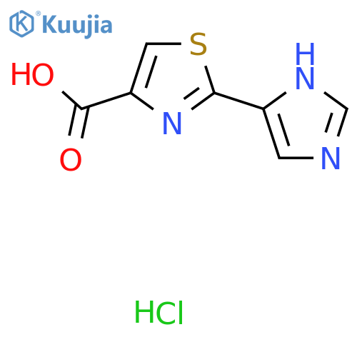 2-(1H-imidazol-5-yl)-1,3-thiazole-4-carboxylic acid hydrochloride structure