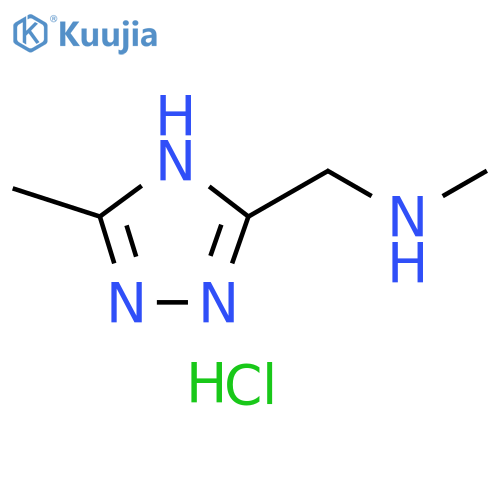 methyl(5-methyl-1H-1,2,4-triazol-3-yl)methylamine hydrochloride structure