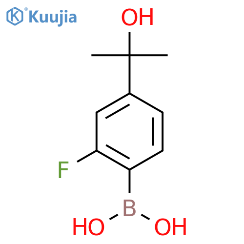 2-fluoro-4-(2-hydroxypropan-2-yl)phenylboronic acid structure