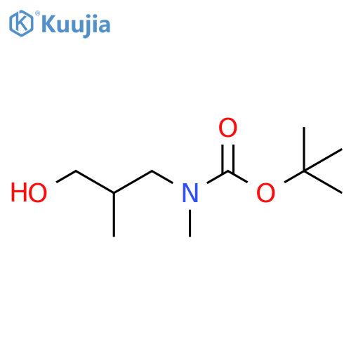 tert-butyl (3-hydroxy-2-methylpropyl)(methyl)carbamate structure