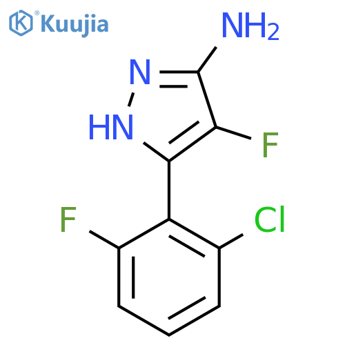 3-(2-chloro-6-fluorophenyl)-4-fluoro-1H-pyrazol-5-amine structure