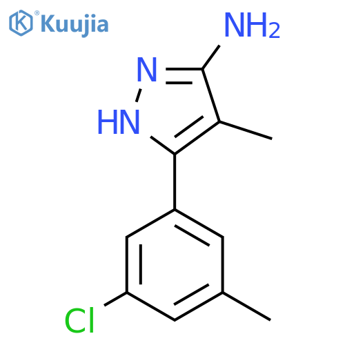 3-(3-chloro-5-methylphenyl)-4-methyl-1H-pyrazol-5-amine structure