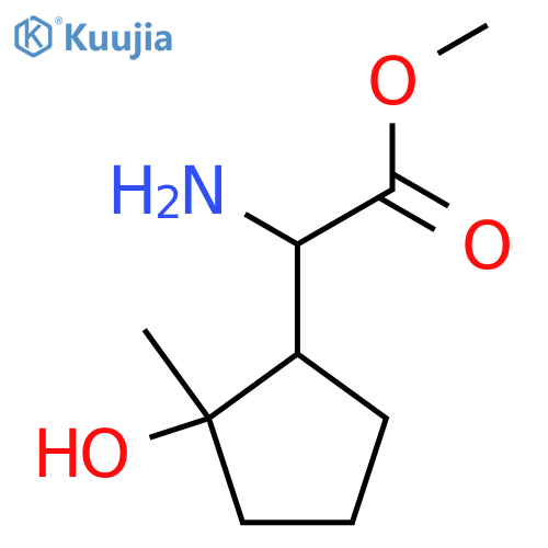 methyl 2-amino-2-(2-hydroxy-2-methylcyclopentyl)acetate structure