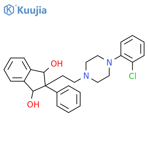 2-{2-[4-(2-chlorophenyl)piperazin-1-yl]ethyl}-2-phenyl-2,3-dihydro-1H-indene-1,3-diol structure