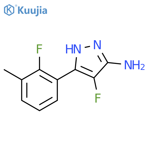 4-fluoro-3-(2-fluoro-3-methylphenyl)-1H-pyrazol-5-amine structure