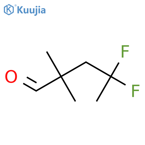 4,4-difluoro-2,2-dimethylpentanal structure