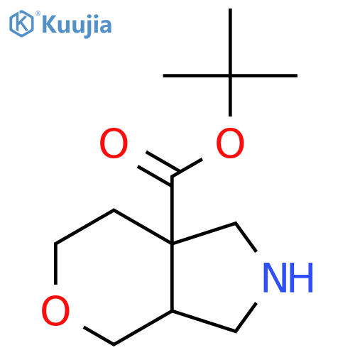 tert-butyl octahydropyrano3,4-cpyrrole-7a-carboxylate structure