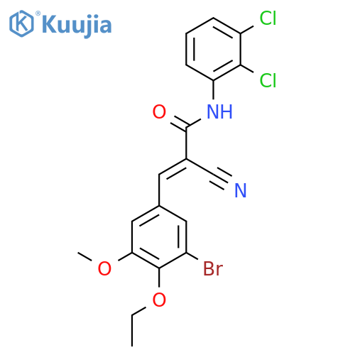 3-(3-bromo-4-ethoxy-5-methoxyphenyl)-2-cyano-N-(2,3-dichlorophenyl)prop-2-enamide structure
