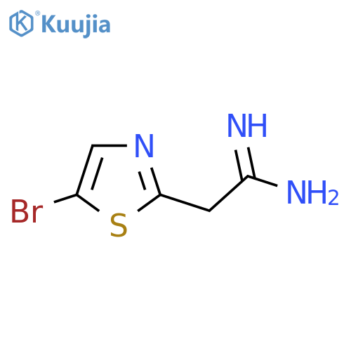 2-(5-bromo-1,3-thiazol-2-yl)ethanimidamide structure