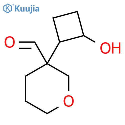 3-(2-hydroxycyclobutyl)oxane-3-carbaldehyde structure