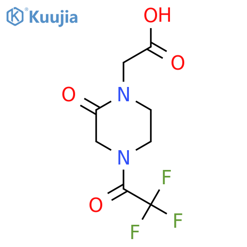 2-2-oxo-4-(trifluoroacetyl)piperazin-1-ylacetic acid structure