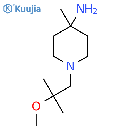 1-(2-methoxy-2-methylpropyl)-4-methylpiperidin-4-amine structure
