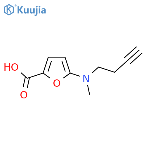 5-(but-3-yn-1-yl)(methyl)aminofuran-2-carboxylic acid structure