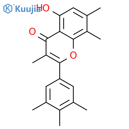 5-hydroxy-3,7,8,3',4',5'-hexamethylflavone structure