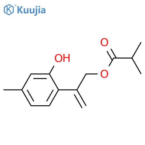 p-Mentha-1,3,5,8(10)-tetraene-3,9-diol; 9-O-(2-Methylpropanoyl) structure