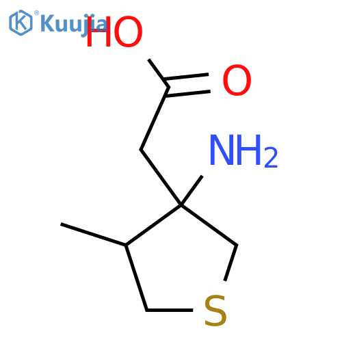 2-(3-amino-4-methylthiolan-3-yl)acetic acid structure