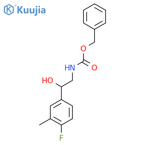 benzyl N-2-(4-fluoro-3-methylphenyl)-2-hydroxyethylcarbamate structure