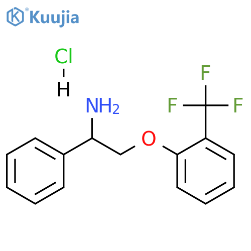 1-phenyl-2-[2-(trifluoromethyl)phenoxy]ethan-1-amine hydrochloride structure