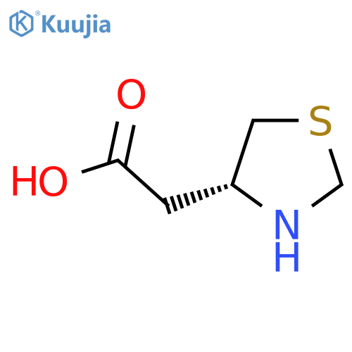 2-(4R)-1,3-thiazolidin-4-ylacetic acid structure