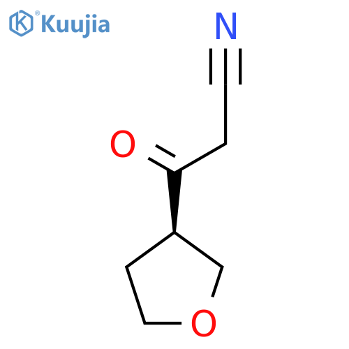 3-oxo-3-[(3R)-oxolan-3-yl]propanenitrile structure