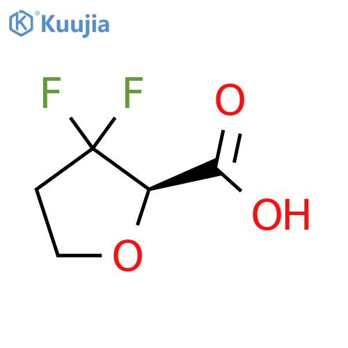(2R)-3,3-Difluorooxolane-2-carboxylic acid structure