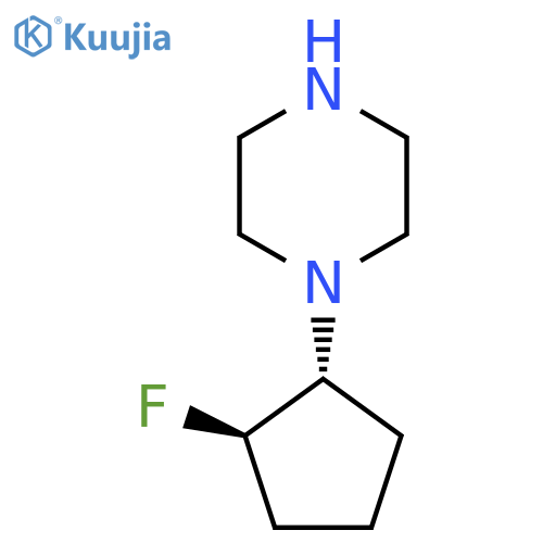 1-[(1R,2R)-2-Fluorocyclopentyl]piperazine structure