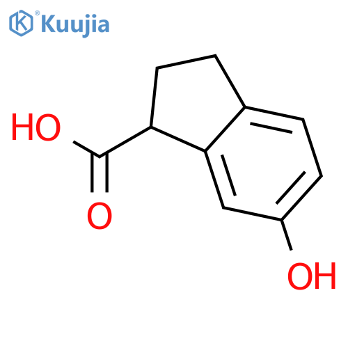 6-Hydroxy-2,3-dihydro-1H-indene-1-carboxylic acid structure
