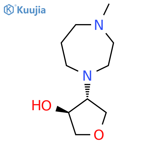 trans-4-(4-methyl-1,4-diazepan-1-yl)oxolan-3-ol structure