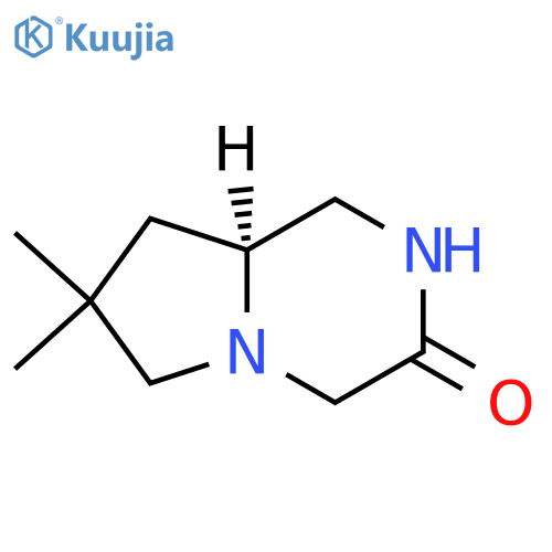 (8aS)-7,7-dimethyl-octahydropyrrolo[1,2-a]piperazin-3-one structure
