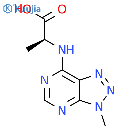 (2S)-2-({3-methyl-3H-1,2,3triazolo4,5-dpyrimidin-7-yl}amino)propanoic acid structure