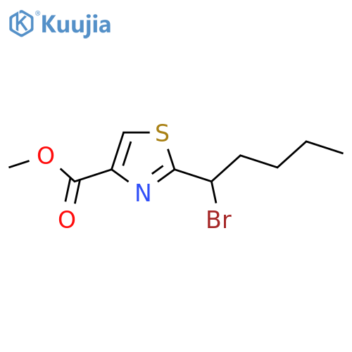 methyl 2-(1-bromopentyl)-1,3-thiazole-4-carboxylate structure