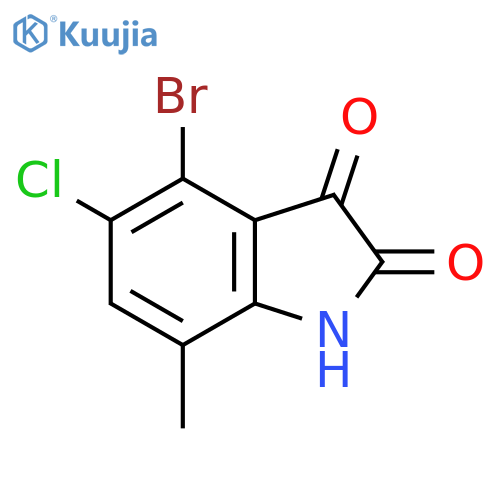 4-bromo-5-chloro-7-methyl-2,3-dihydro-1H-indole-2,3-dione structure