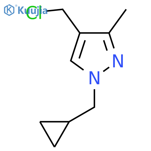 4-(chloromethyl)-1-(cyclopropylmethyl)-3-methyl-1H-pyrazole structure