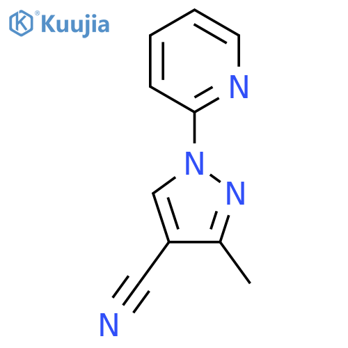 3-methyl-1-(pyridin-2-yl)-1H-pyrazole-4-carbonitrile structure