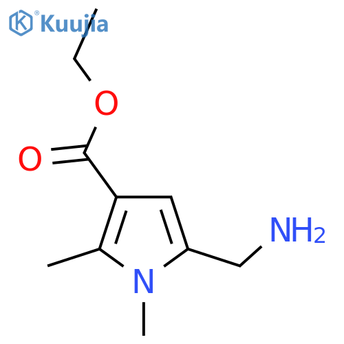 Ethyl 5-(aminomethyl)-1,2-dimethylpyrrole-3-carboxylate structure
