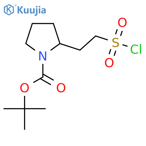 tert-butyl 2-2-(chlorosulfonyl)ethylpyrrolidine-1-carboxylate structure