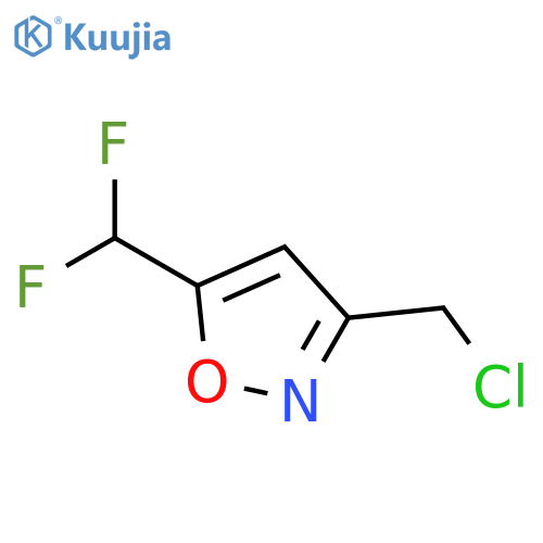 3-(chloromethyl)-5-(difluoromethyl)-1,2-oxazole structure