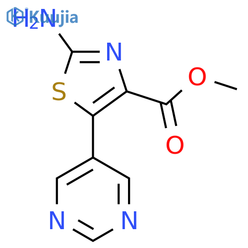 methyl 2-amino-5-(pyrimidin-5-yl)-1,3-thiazole-4-carboxylate structure
