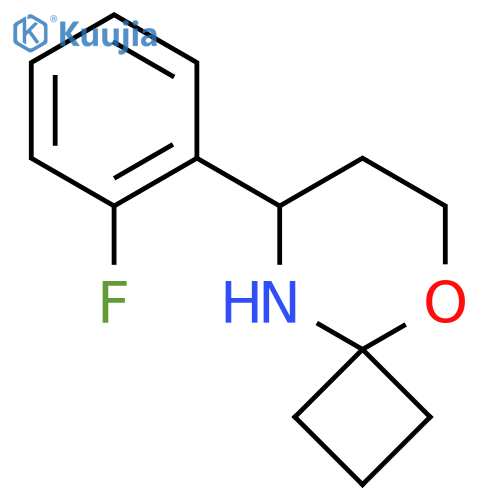 8-(2-fluorophenyl)-5-oxa-9-azaspiro3.5nonane structure