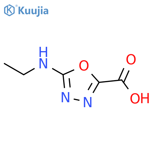1,3,4-Oxadiazole-2-carboxylic acid, 5-(ethylamino)- structure