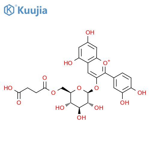 Cyanidin 3-(6''-succinyl-glucoside) structure