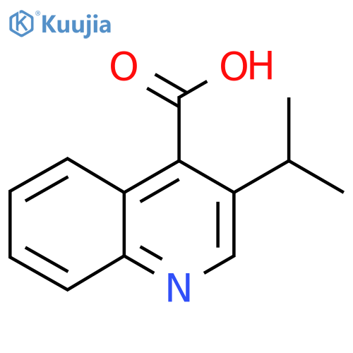3-(propan-2-yl)quinoline-4-carboxylic acid structure