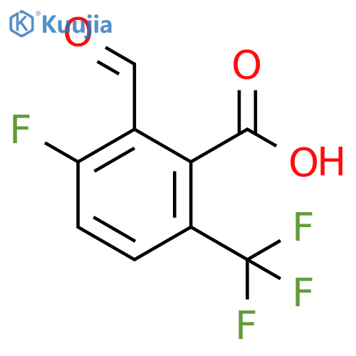 3-Fluoro-2-formyl-6-(trifluoromethyl)benzoic acid structure